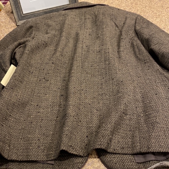 NWT Coldwater Creek Brown Lined Sequin Detail Misses Jacket L 14-16 - Picture 14 of 15